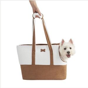 UGG Brown and White Dog Travel Carrier